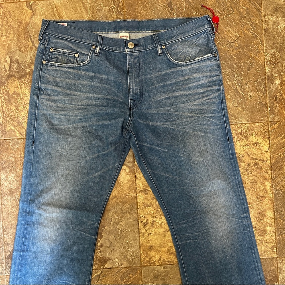 True Religion Blue Straight Jeans Classic Denim Men Size 38 - Picture 3 of 6